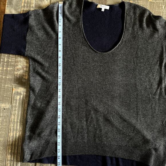 Madewell Womens Kimball Pullover Sweater Size L Blue Gray Colorblock Scoop Neck - Picture 6 of 7